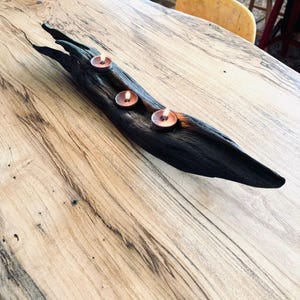 Blue Driftwood Candleholder