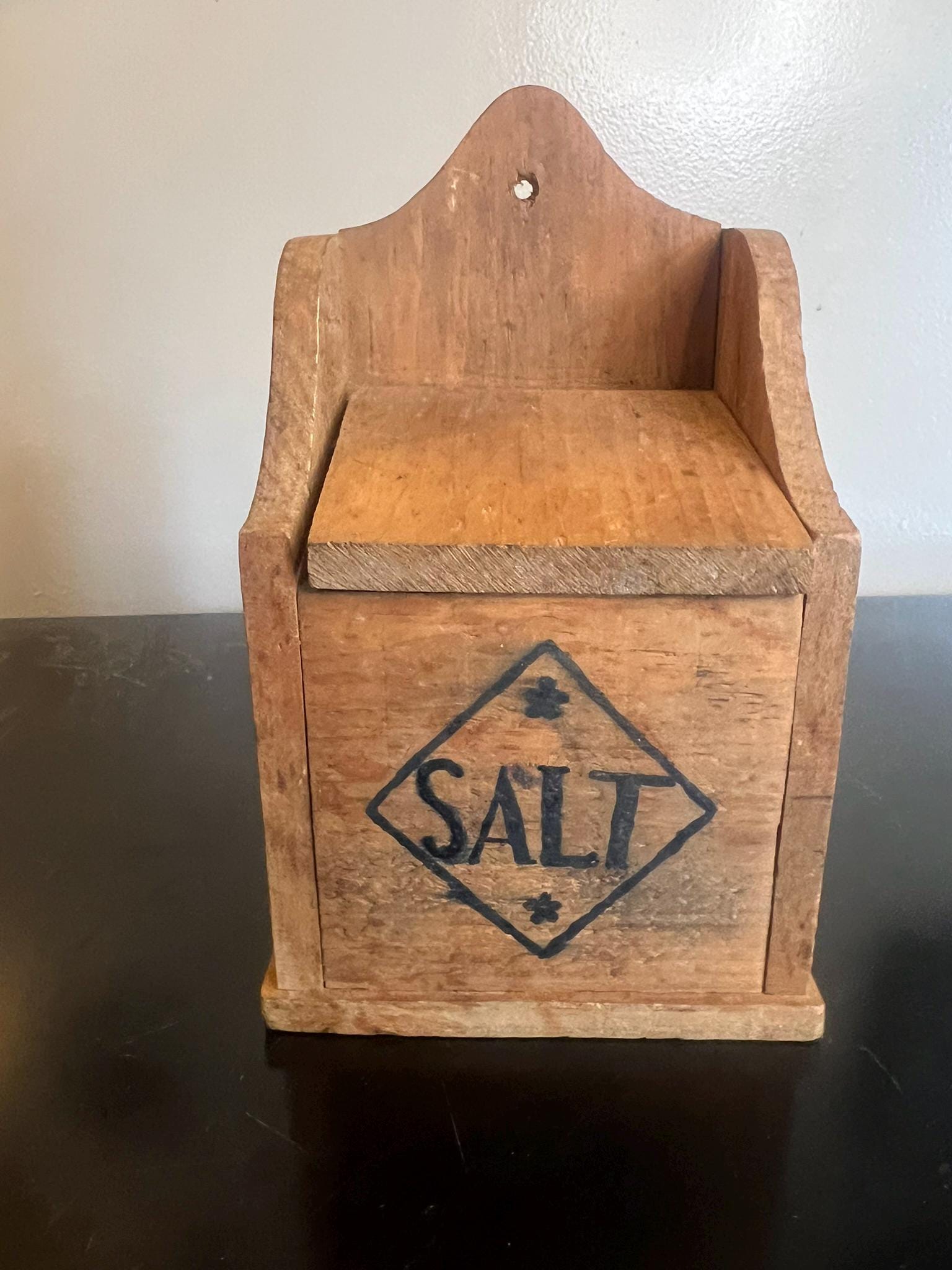 Antique Wooden Salt Box - Etsy