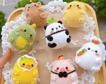 Pattern Bundle 7 Baby Animals, no sew amigurumi crochet patterns, quick and easy patterns