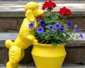Adorable Poodle Planter | 3D Printed Dog  Succulent Holder | Puppy Plant Holder|Indoor Plants