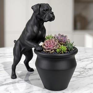 Boxer Planter | 3D Printed Dog  Succulent Holder|  Puppy Plant Holder