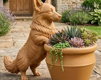 Cardigan Welsh Corgi Planter  | 3D Printed Succulent Holder| Dog Planter Pot | Pet Lover Gift
