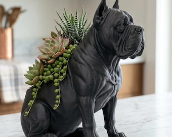 Cane Corso Planter | Dog Lover Gift | 3D Printed | Dog Mom | Succulent Pot | Pet Memorial