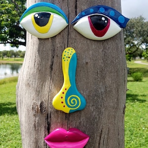Tree Faces Garden Decor –Garden Sculpture – Magical face for tree –Garden decoration – Yard Art– gift for dad- decorations outdoor- yard