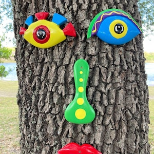 Tree Faces Garden Decor -Tree Face Whimsical- Garden decoration- Decor Sculpture Ornament- Unique Garden Art- Birthday Gift- outdoor decor