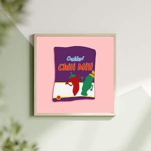 Chili Mili Art Print, Pakistani Snack, Wall Art (Digital Download)