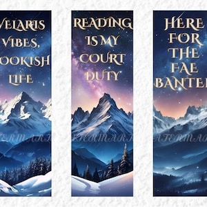 ACOTAR Theme Bookmarks Digital Printable Bookmarks | Set of 4 | Digital Bookmark | Instant Download