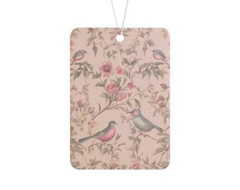Floral Bird auto luchtverfrisser | Kies uit grenen, New Car of Black Ice | Dubbelzijdig ontwerp | Stijlvolle en langdurige geur