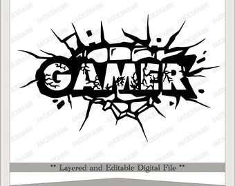 Funny Gamer SVG & PNG, Video Game Design