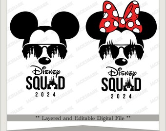 Mickey Head, Minnie Head, SVG & PNG files