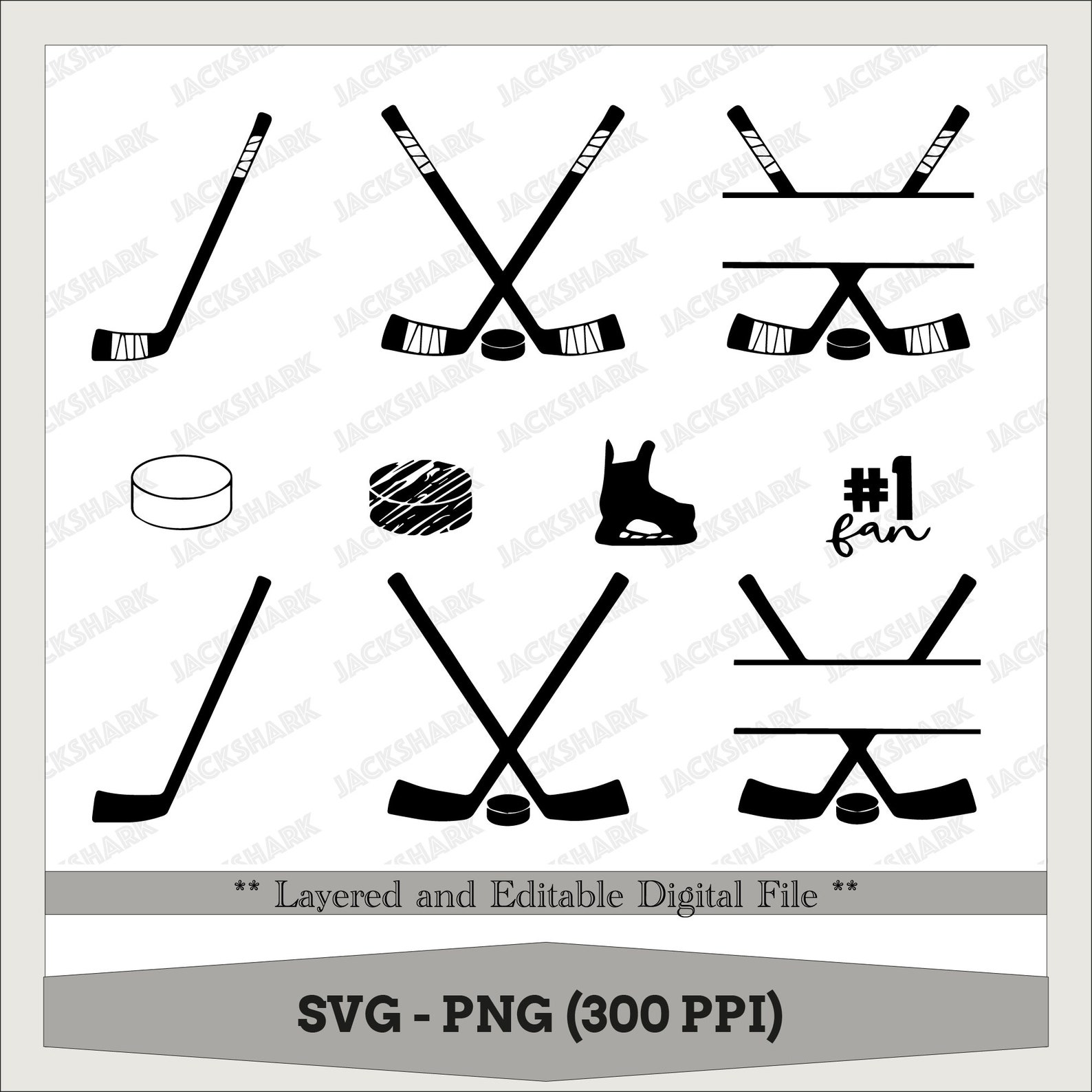 Hockey Clipart, Hockey Stick, Puck, Skate SVG PNG (digital) - Etsy