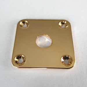 Custom Les Paul & Tele Guitar Metal Jack Plate Curved Gold, Chrome,Black