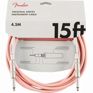 Fender Original Instrument Cable Limited Edition 15ft 4.5M Shell Pink,Surf Green,Daphne Blue,Firesta Red