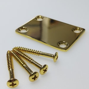 Guitar Neck Plate Gold, Chrome, Black, Japanese Handmade