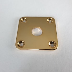 Custom Les Paul & Tele Guitar Metal Jack Plate Curved Gold, Chrome,Black