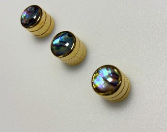 Guitar Knob Set Custom Handmade Real Abalone Mother of Pearl