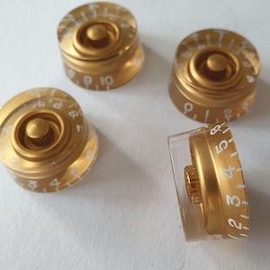 Gibson Custom Speed Knobs Set Gold,Black,Amber,Transparent,Silver