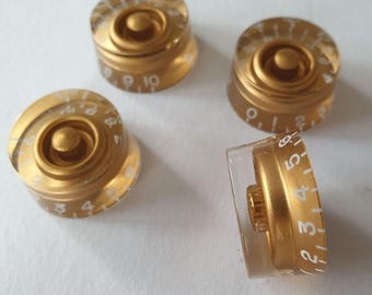 Gibson Custom Speed Knobs Set Gold,Black,Amber,Transparent,Silver