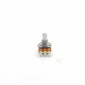 May include: A silver potentiometer with four terminals and a knurled shaft. The potentiometer is mounted on a small circuit board with orange traces.