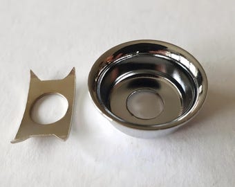 Telecaster Jack Plate: Chrome Guitar Input Cover