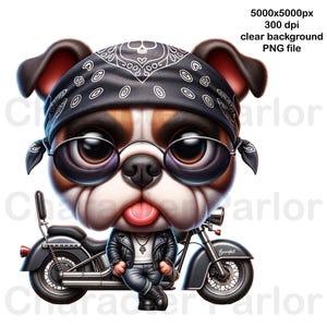 Motorbike Cartoon, Motorcycle Rider, Motorcycle Cartoon, Motorbike Clipart PNG, Bulldog biker caricature