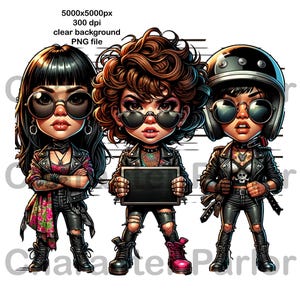 Motocyklowy komiks, Motocyklista, Motocyklowy komiks, Motocyklowy clipart PNG, Sisterhood DTF Design