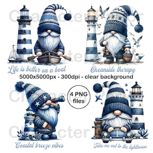 Nautical Life Saying Gnome Lighthouse PNG, Download digitale di Coastal Oceanside per maglietta, Sublimazione di Harbor Town e Design DTF di Boat Life