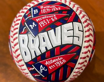 Atlanta Braves Art Baseball