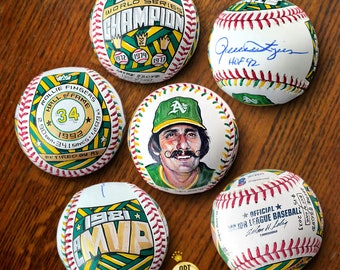 Rollie Fingers, Oakland A's, HOF, Art Baseball