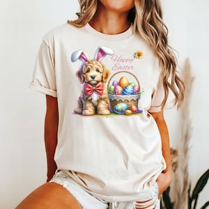 Labradoodle Ostern Clipart png, Labradoodle Geschenke, Hunderassen Shirt, Labradoodle Ostern PNG, lustige Osterhemden, Sublimationsdesigns, DTF
