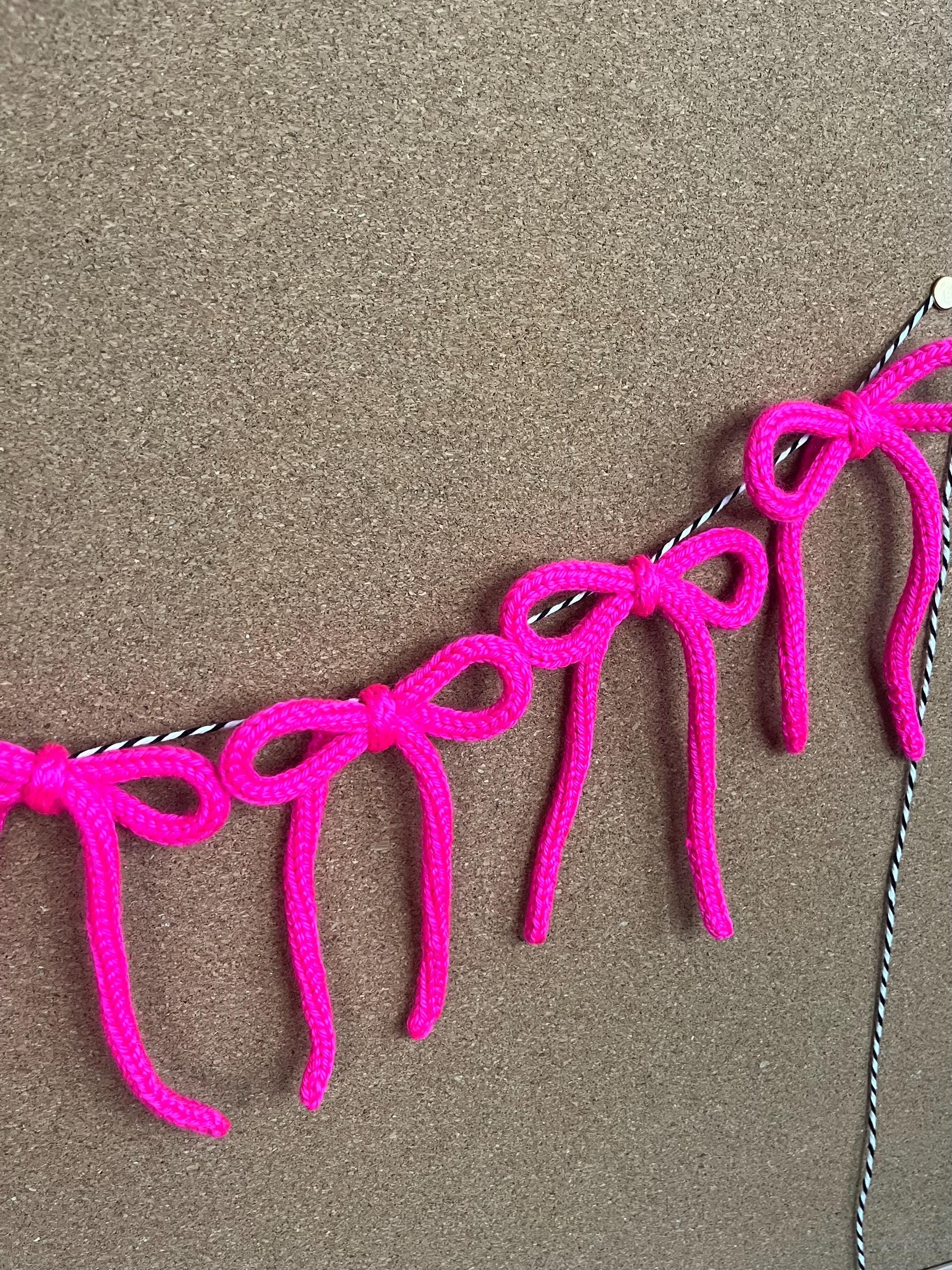 Knit Bow Garland