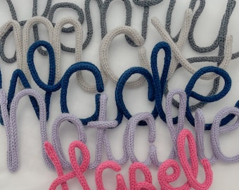 Large Custom Name knit wire sign