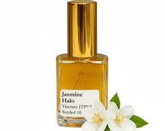 Jasmine Halo | Natural Jasmine Perfume | Botanical Tincture Scent | Soft Floral