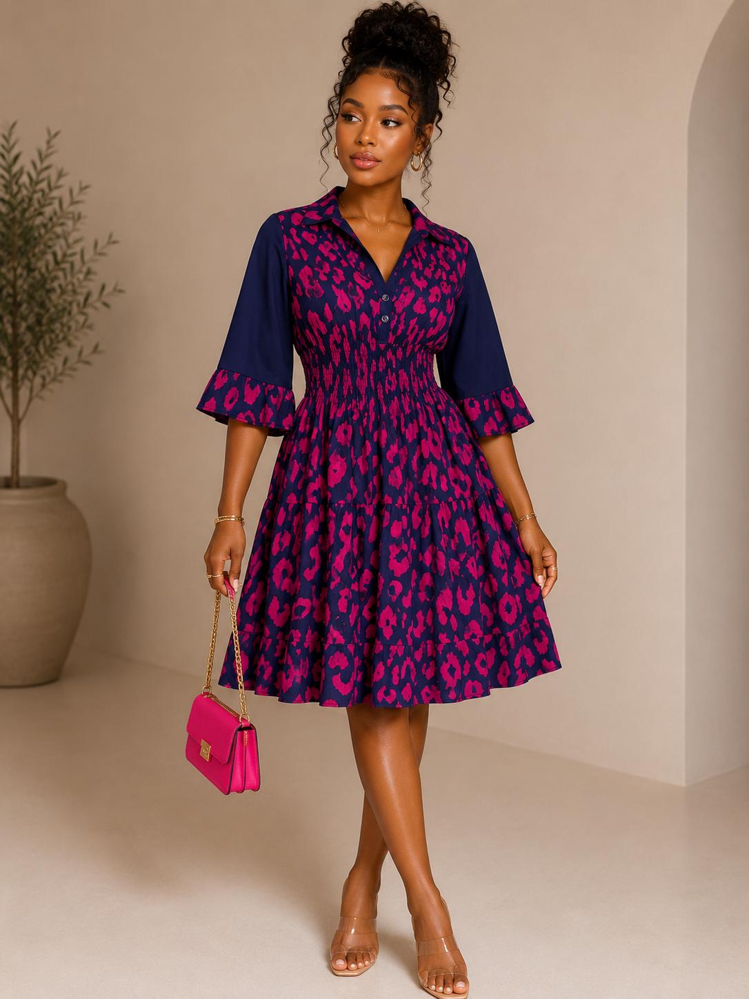Pink Bell Sleeve Dress - Etsy