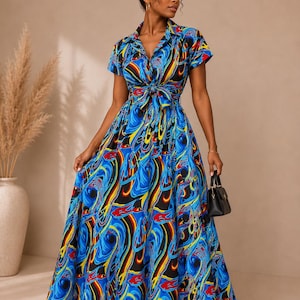 African Dress With Collar - Etsy African Dress With Collar - Etsy