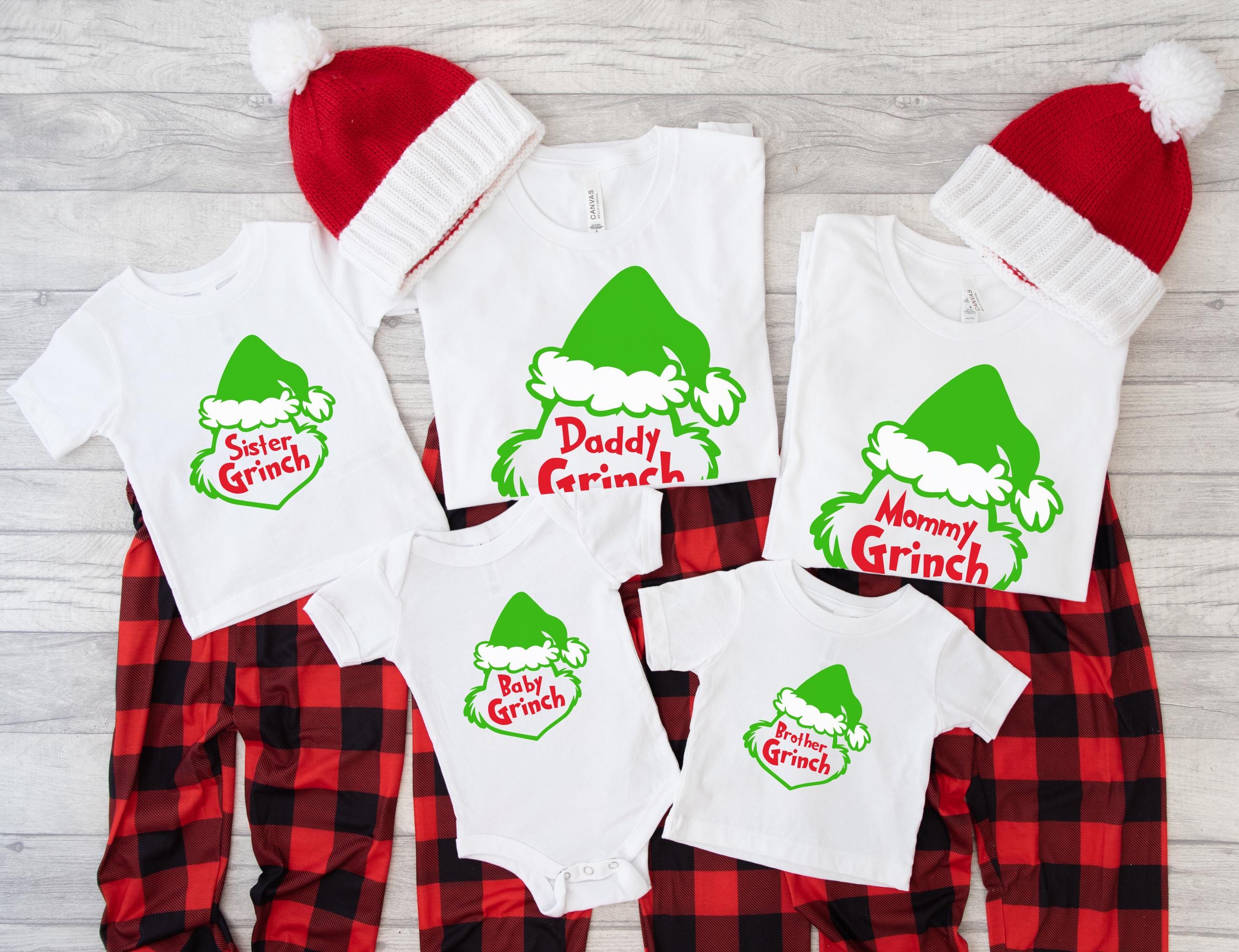Grinch Family Pajamas Etsy UK