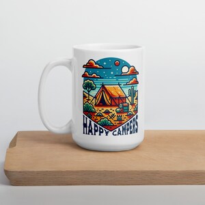 Happy Campers Mug Gift for Camping Enthusiast Camping Mug Gift for Campers Camping Coffee Cup