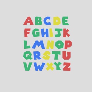 Lettere stampabili 3D di Super Mario FILE STL