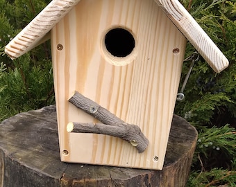 Wooden Bird House, Birdhouse, Outdoor Bird Houses, Bird Feeder, Bird Feeder