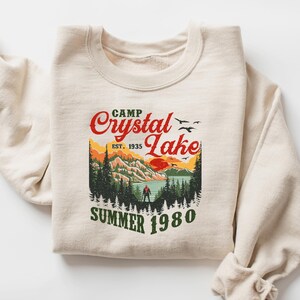 Camp Crystal Lake Shirt, Friday The 13th Jason Voorhees Horror Movie Shirt, Scary Movie Halloween T-Shirt, Vintage 80s Camp Crystal Est 1935