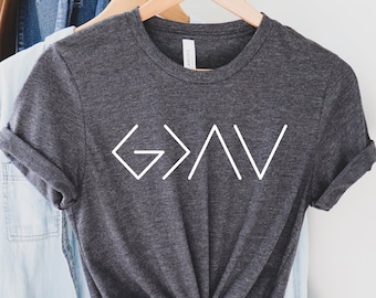 God is Greater than The Highs and Lows T-Shirt, Religious Shirt, Christian Shirt, God Shirt, Church Gift, Christmas Gift, Faith Tee