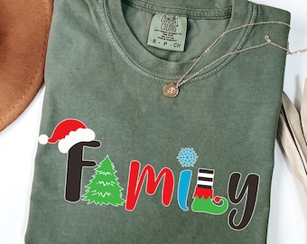 Comfort Colors® Family Christmas Shirts, Christmas Family Shirt, Christmas Group Shirt, Christmas Pajamas, Christmas Gifts