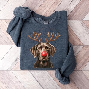 Christmas Chocolate Labrador Shirt, Christmas Lights Dog Tee, Christmas Dog, Lab Mom Tee, Gift for Dog Lover, Chocolate Lab Shirt, Dog Lover afbeelding 2