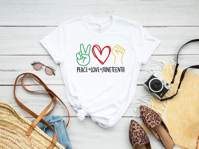 Juneteenth Shirt, Peace Love Juneteenth Shirt, Free-ish Shirt, Black Culture, Black History, Black Lives Matter Shirt, Melanin T-Shirt image 3