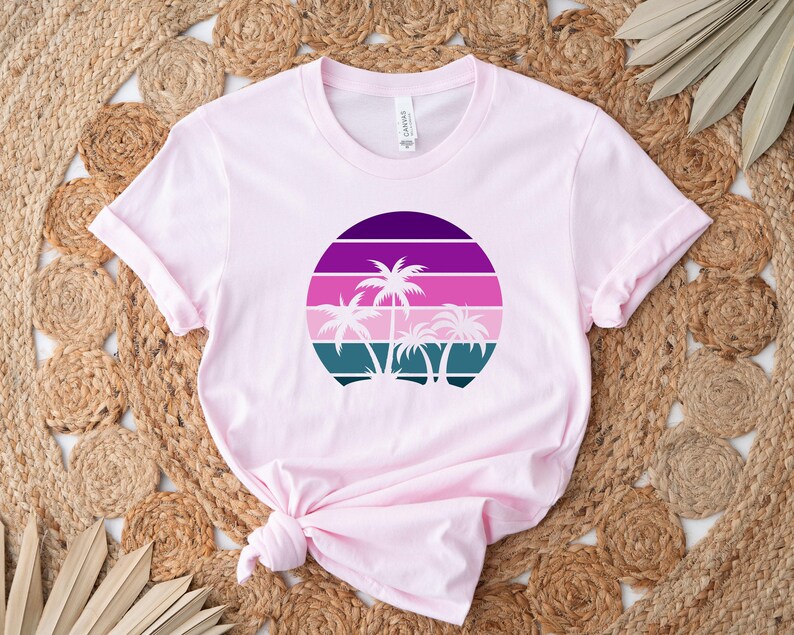 Retro Sunset Shirt, Sunset Chaser Shirt, Women's Beach Shirt, Summer Shirt for Women, Island Vacation Shirt, Beach Lover Gift image 2