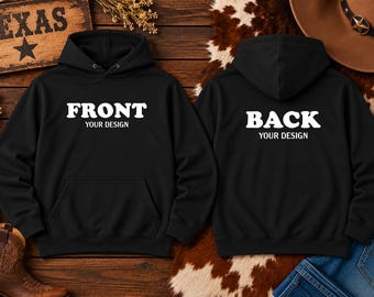 Personalized Adult Hoodie, Custom Front and Back Hooded Sweatshirt, Matching Family Hoodies, Personalized Cute Gift