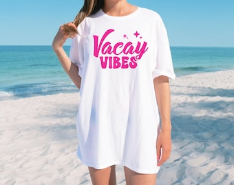 Vacay Vibes, Camiseta infantil de manga corta, Camisetas de verano, Camisetas de vacaciones para niños, Camisetas de playa, Verano