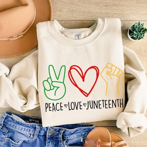 Juneteenth Shirt, Peace Love Juneteenth Shirt, Free-ish Shirt, Black Culture, Black History, Black Lives Matter Shirt, Melanin T-Shirt image 4