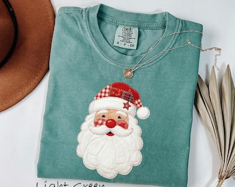 Comfort Colors® Vintage Santa Tee, Retro Santa Claus Comfort Colors Shirt, Cute Santa Claus Xmas Tee, Comfort Colors Christmas Shirt Xmas