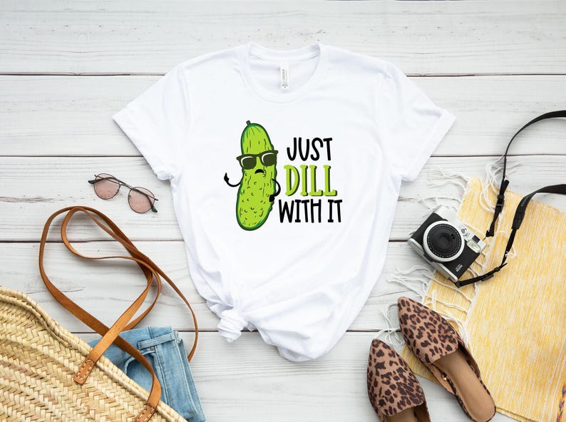 Dill Pickle Shirt, Dill With It, Deal With It, Womens Shirt, Vegetable Shirt, Mens Funny Shirt, Funny Workout Shirt for men image 4